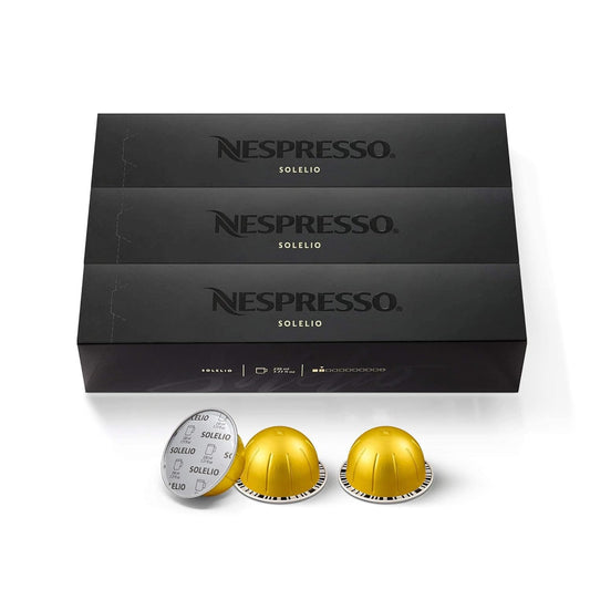 Nespresso Vertuo Solelio Coffee Capsules - Mild Roast 30-Count Pods for 7.8 oz Brews