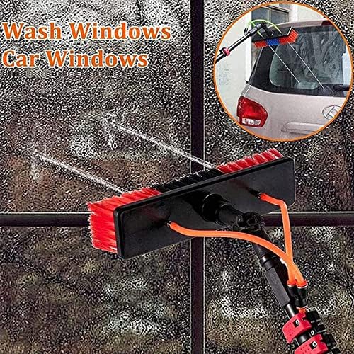 Water Fed Pole Telescopic Outdoor Window Cleaner, Conservatory Roof Cleaner/Water Fed Extendable Brush/Window Clean Kit Roof Cleaning Tools with 20M Water Supply Hose,39F,12FT/3.6M