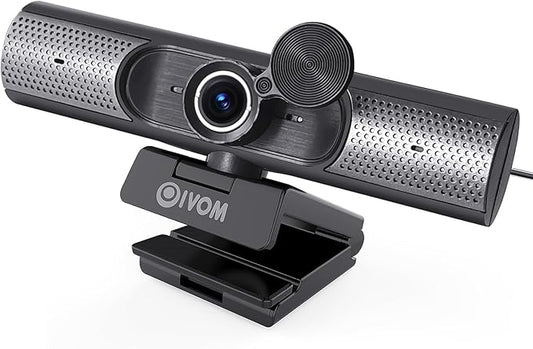 Oivom Webcam with Microphone and Speaker, 1080P Web Camera for Desktop Computer Laptop, USB Camera with Physical Privacy Cover,Plug and Play, Streaming Webcam, Wide Angle PC Cam (1080p mic Speaker)