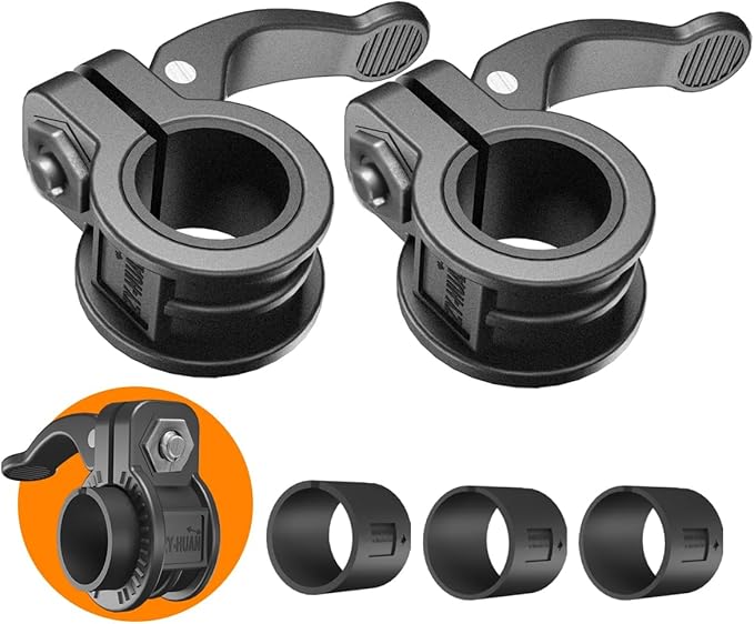 ZY-HUAN mini Barbell Clips 1 inch I Multi-Size Adjustable Barbell Collar I 1 inch Barbell ClampsIQuick Release Weight Clips Pair of Locking for Dumbbell Bar