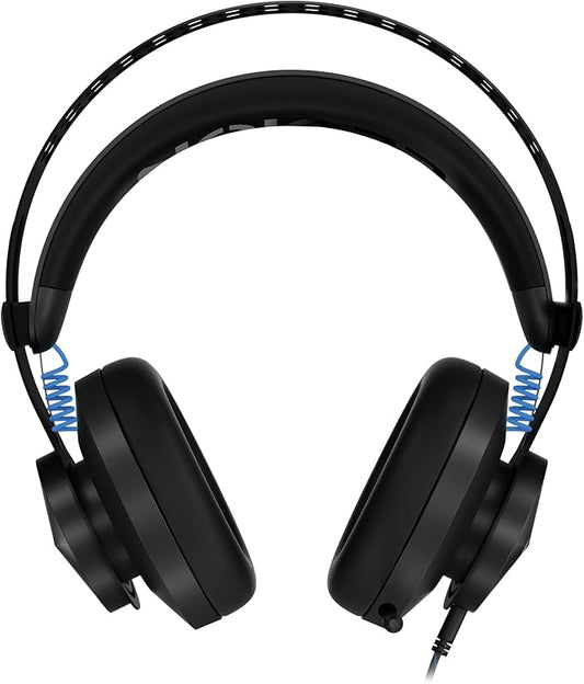 Lenovo Legion H300 Stereo Gaming Headset, Noise-Cancelling Mic, Memory Foam & PU Leather Earcups, Stainless Steel Headband, PC, PS4, Xbox One, Nintendo Switch, Mac, GXD0T69863, Black