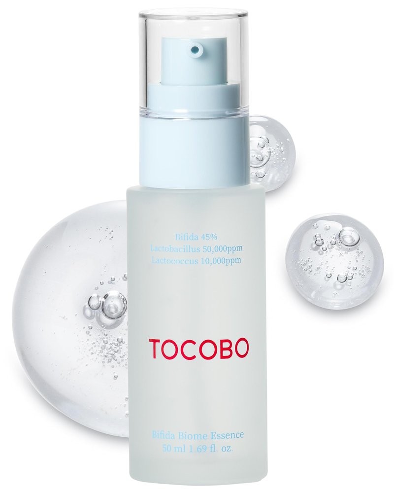 TOCOBO Bifida Biome Essence – Vegan Korean Face Serum with Bifida 45% and Probiotic Complex for Strengthening Skin Barrier, Hydration, Soothing, and Firming – Lightweight Gel Formula, 1.69 fl.oz.