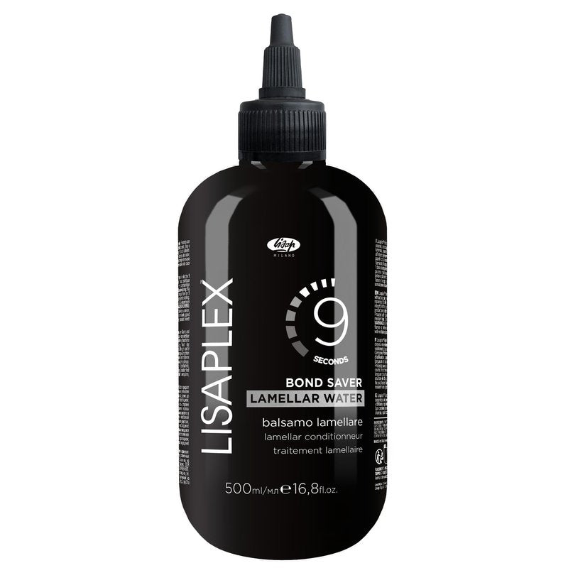 Lisap Lisaplex Bond Saver Lamellar Water for All Hair Types, 9 Sec Hair Repair, Detangling, Smooth Shine & Frizz Control, 16.8 fl oz