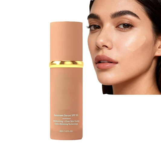 Bionic 4-in-1 Color Changing Sunscreen Serum - Hydrating SPF 50 Makeup for All Skin Types | Full Coverage & Waterproof