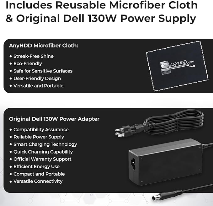 Dell D6000S Universal Docking Station - USB-C/USB-A Dock with 130W Adapter, HDMI, DisplayPort, USB-C Cables - Supports 4K Display (Renewed)