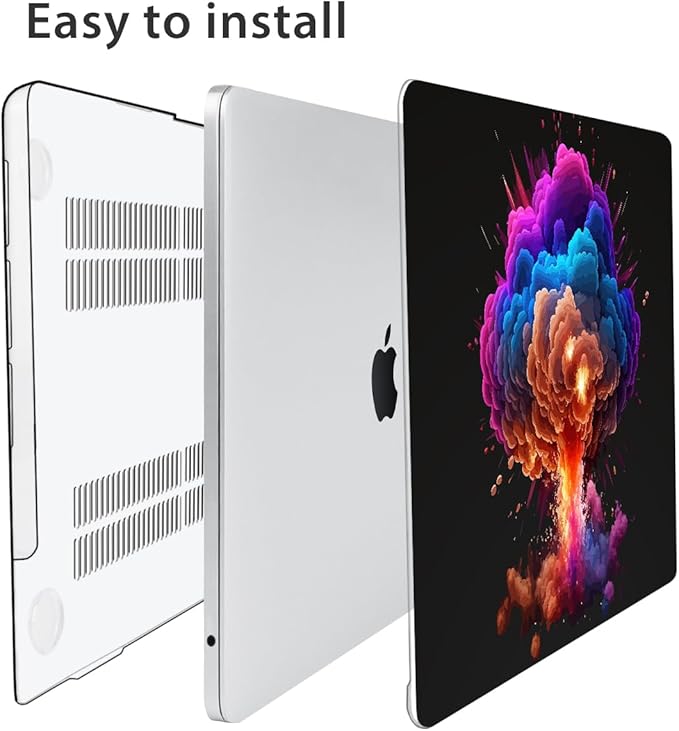 HOHAIYOO Compatible with MacBook Air 13 inch Case 2026 2025-2022 M5 A3449 M4 A3240 M3 A3113 M2 A2681, Hard Shell&Keyboard Cover&Screen Film&Webcam Cover for MacBook Air 13.6 inch Case, Explosion
