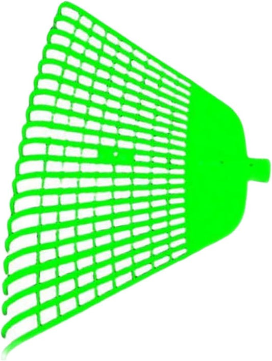 Lawn Rake Head Gardening Leaf Removal Tool Easily Install Heavy Duty with 20 for Patio Fallen Leaves Yard Flowers Beds , Green