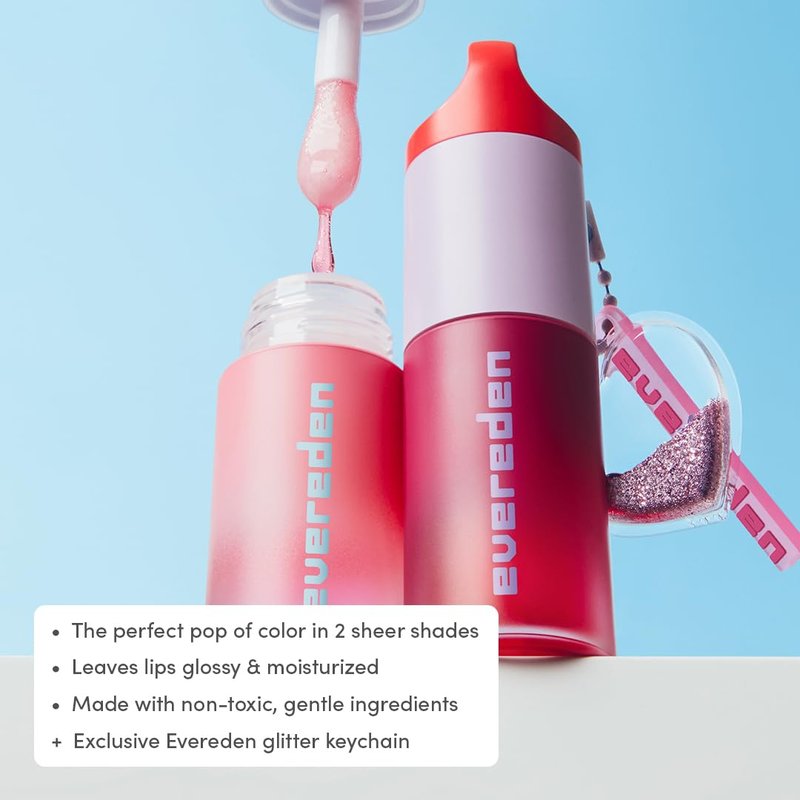 Evereden Kids Tinted Non Toxic Lip Gloss: Sakura - Non Toxic - Vegan Clean Makeup for Kids - Soothing & Hydrating Kid Lip Gloss with Cherry, Peach, & Cranberry Oils - Girls Makeup