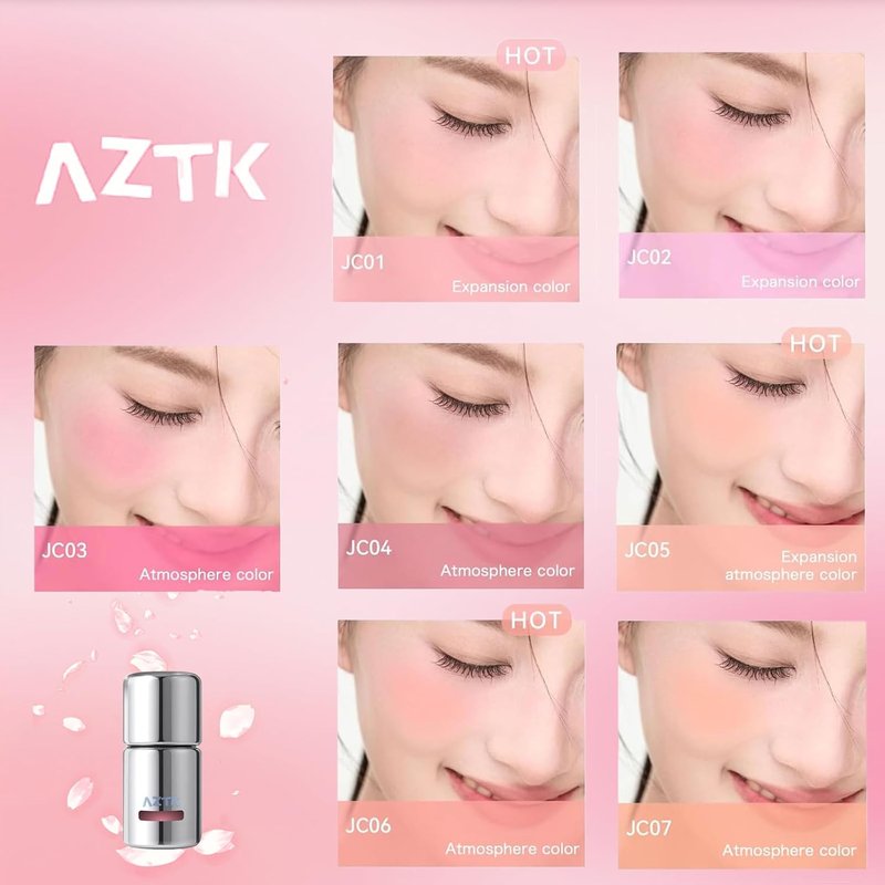 Aztk Liquid Blush - High-Pigment Waterproof Blush for Cheeks | Matte Finish, 5ml (JC04)