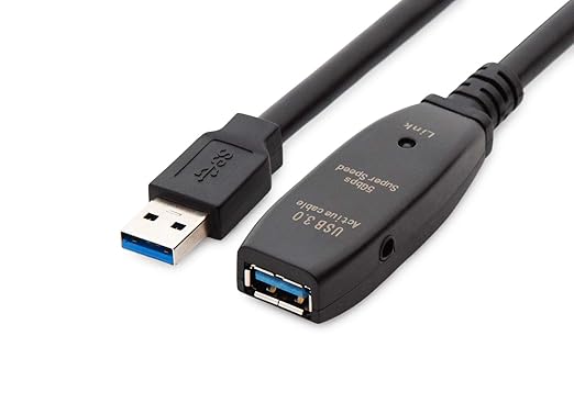 MutecPower 16 Feet Active USB Extension Cable 3.0 Male to Female with A Extension chipset Signal Booster - Active Extension/Repeater Cord 5 Meters / 16 Feet