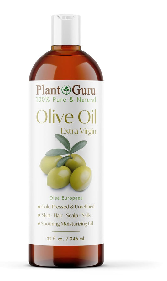 Olive Oil Extra Virgin 32 fl. oz. 100% Pure & Natural Unrefined Carrier Oil - Cold Pressed – Nourishing for Skin and Hair Care – Rich Flavor for Cooking and Beauty Routine
