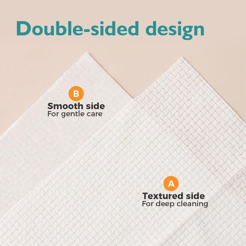 UNIMADE Face Towels, 400 Count Disposable Face Towelette for Washing Face, Skincare, Ultra Soft Facial Towel for Sensitive Skin, Lint-free Makeup Remover Dry Wipes - 8 Box