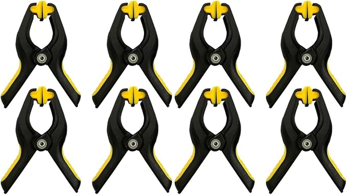 Mikikit 8-Pack LCD Screen Fastening Clamps with Scratch-Free Sponge Pads – Even Pressure for Seamless Phone & Tablet Screen Repairs, One-Hand Spring Action for DIY Fixes