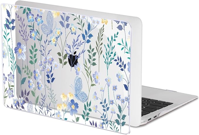 LCMOCICO for MacBook Pro 13 inch Case 2022 2021 2020 Release A2338 M2 M1 A2289 A2251, Printed Pattern Plastic Hard Shell Cover for MacBook Pro 13.3-inch Touch Bar Fits Touch ID, Meadow Wildflower