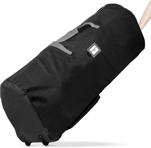 Handy Laundry - Rolling Tree Storage Bag for 7.5-Foot Christmas Tree | Zippered, Easy Transport with Wheels - Black