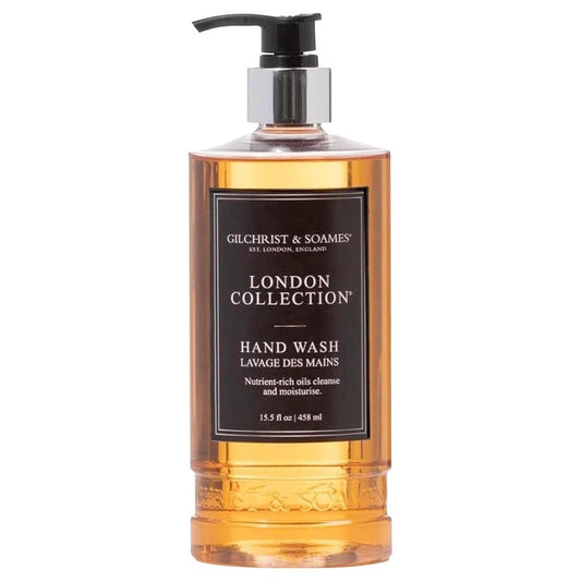 Gilchrist & Soames Hand Wash - Natural Moisturizing Liquid Cleanser with Red Tea & Grape Seed Oil | 15.5 oz Pump Bottle
