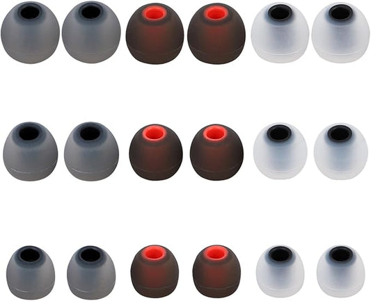MMYQXI Silicone Earbud Tips - Fit for In-Ear Headphones (Inner Hole 3.8mm-5.1mm) - 9 Pairs S/M/L