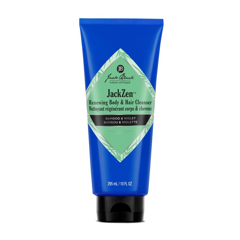 Jack Black JackZen Renewing Body & Hair Cleanser, 10 Fl Oz – Bamboo & Violet – Mens Body Wash, Mens Shampoo, Skin Care, Hair Care, Dual-Purpose Body Wash Men, Sulfate–Free