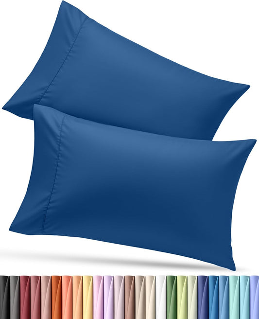 Utopia Bedding King Size Pillow Cases 2-Pack - Soft Brushed Microfiber - Oeko-TEX Certified, 20x40 Inches (Blue Dusk)
