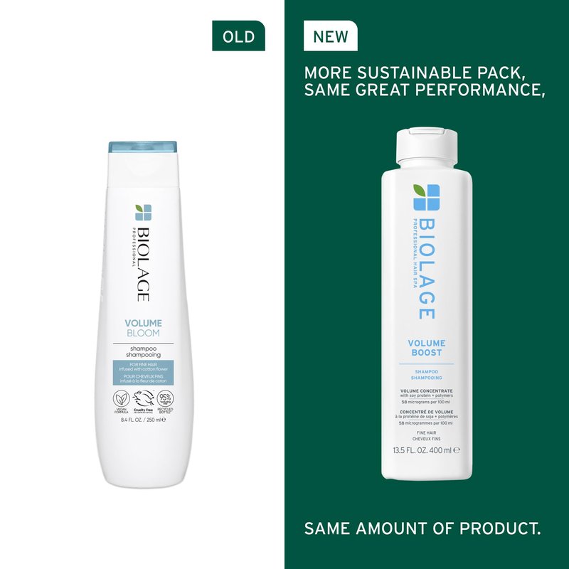 Biolage Volume Boost Shampoo & Conditioner Set - Lightweight Volume & Shine, Gently Cleanses and Plumps Hair, For Fine Hair, Paraben & Silicone-Free, 13.5 Fl Oz