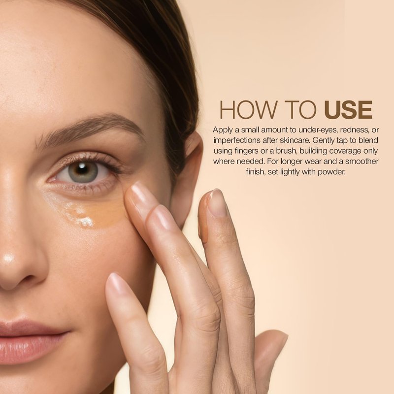 Palladio Full Coverage Concealer - Creamy Face & Under Eye Formula, Disguises Dark Circles, Blemishes, Fine Lines, Evens Skin Tone (Toffee)