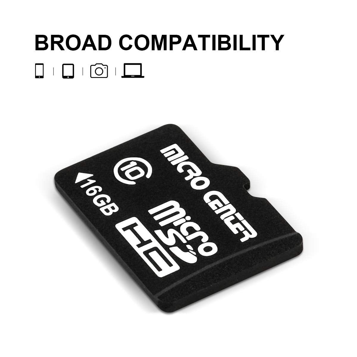 Micro Center 16GB Class 10 Micro SDHC Flash Memory Card with Adapter for Mobile Device Storage Phone, Tablet, Drone & Full HD Video Recording - 80MB/s UHS-I, C10, U1 (5 Pack)