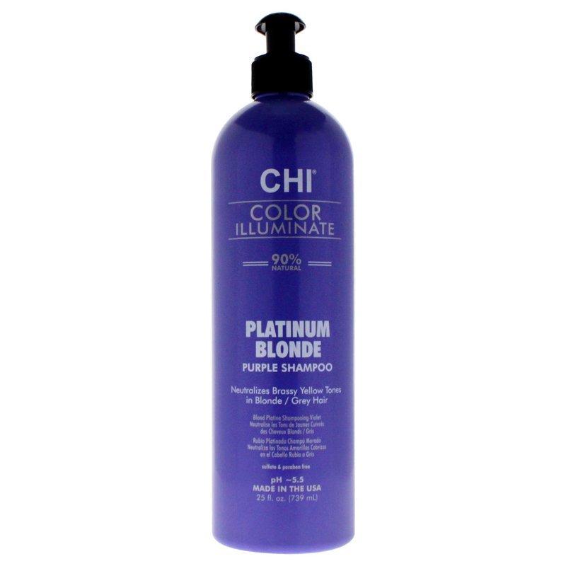 CHI Color Illuminate Shampoo, Provides Balanced Color Replenishment Between Salon Services, Sulfate, Paraben, & Cruelty-Free, Platinum Blonde, 25 Oz