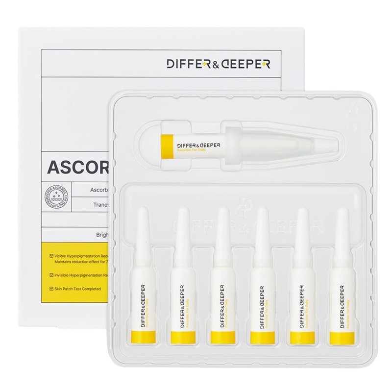 Ascorbic Acid 20% Vitamin C Serum - Lightweight K-Beauty Ampoules | 7 x 2ml Daily Skincare