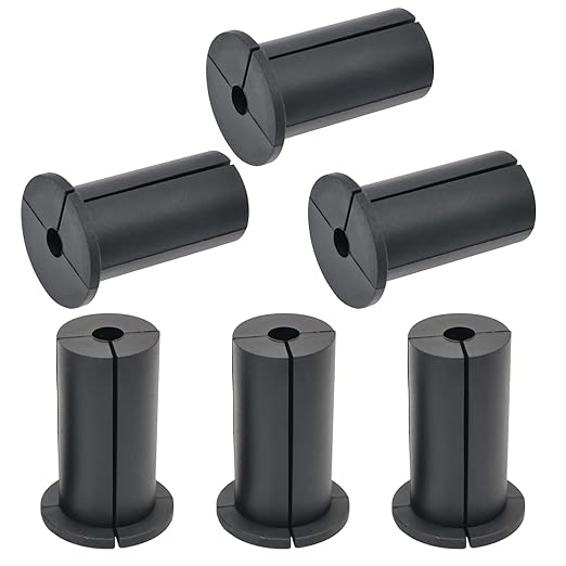 EASYEAH 6pc Starlink Cable Grommet 1" Silicone Waterproof Wall Hole Pass Through Split Cable Bushings for TV Wire Ethernet Cord, Starlink Cable Routing Kit Accessories, 52.5mm/2.07" Ht, Black