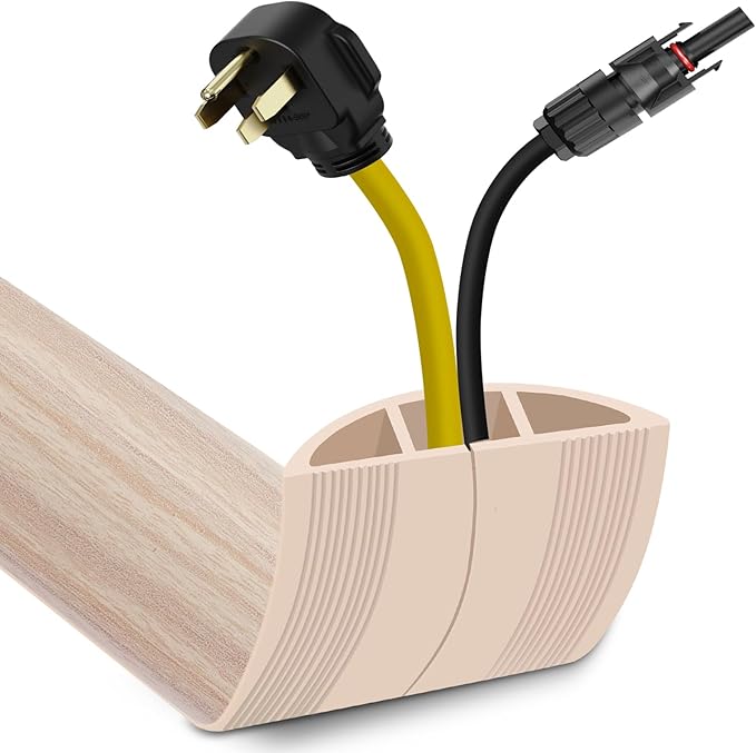JAHOMFAI Floor Cord Cover 3.3FT Cord Covers for Wires on Floor Protect Wires & Prevent Trip Hazards, Easy to Cut for Home, Office, School, Concerts, Cavity W0.6in x H0.32in