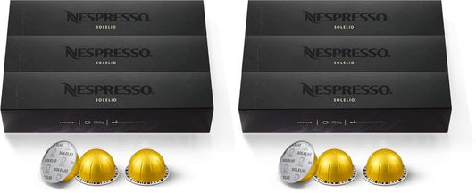 Nespresso Capsules Vertuo,Solelio,Mild Roast Coffee,30-Count Coffee Pods,Brews 7.8 oz.,(Pack of 2)