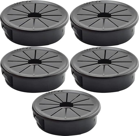 Aifeier ET 1-1/2 Inch Cable Grommets Petal-Shaped Buckle Type Wire Hole Cover for Cord Management and Protection of Cabinet (37.5mm, 5PCS)