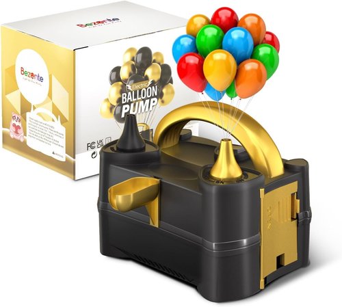 Bezente Electric Balloon Pump - Portable Inflator with Dual Nozzle for Parties & Events