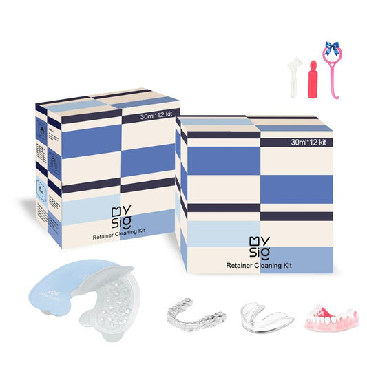 Mysig Retainer Cleaning Solution Value Pack with Accessory, 4-Month Supply(48pcs) — 90-Second Portable Cleaner, Complements Ultrasonic Cleaning, Fresh Mint Scent