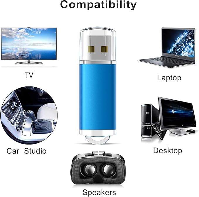 TOPESEL 5 Pack 1GB USB 2.0 Flash Drives Thumb Drive with Keychain Memory Sticks with LED Indicator Storage (5 Mixed Colors: Black Blue Green Red Silver)