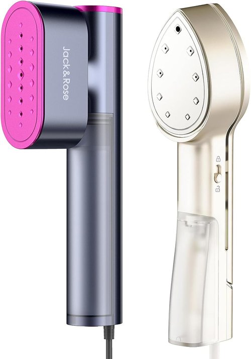 Jack & Rose Portable Travel Steamer for Clothes - Fast 15s Heat Up, 110-220V Compact Design
