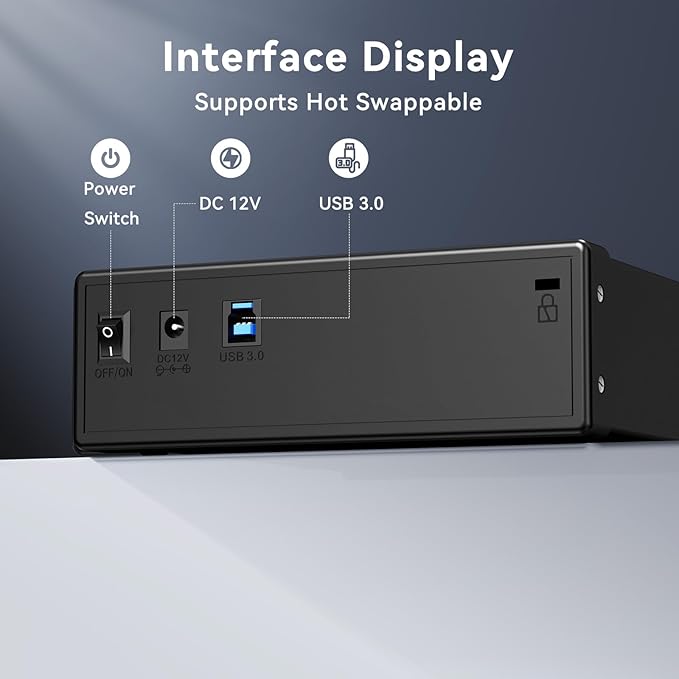 5.25" Blu-Ray/CD/DVD SATA Drive Enclosure with USB A/C 3.0, 5.25 Drive Enclosure, Optical Drive Enclosure fit any drive depth up to 171mm, Aluminum Alloy, Hot swappable(Optical Drive not Included)