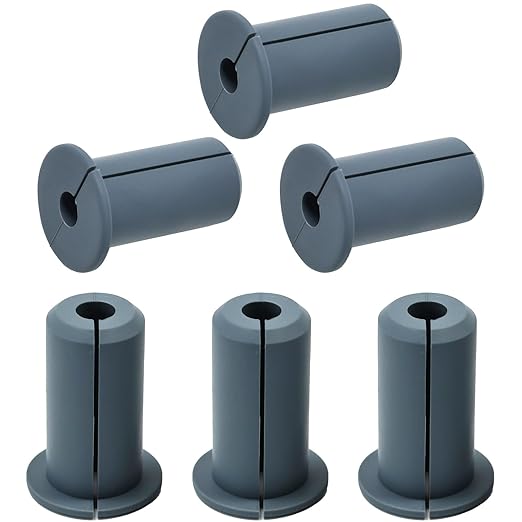 EASYEAH 6pc Starlink Cable Grommet 3/4" Silicone Waterproof Wall Hole Pass Through Split Cable Bushings for TV Wire Ethernet Cord, Starlink Cable Routing Kit Accessories,38mm/1.5"Ht, Grey