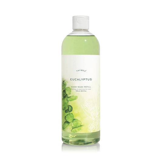 Thymes Hand Wash Refill - Lightly Scented Liquid Hand Soap for Bathroom and Kitchen Refill - Moisturizing Formula with Natural Ingredients (Lemon Leaf, 24.5 fl oz)