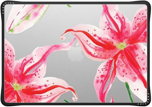 CASETiFY Impact MacBook Air 15" (M2-M5) Case [Cushioned Impact Corners/Scratch-Resistant/Anti-Slip Grip] - Stargazer Lily - Clear Black