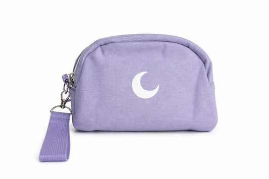 Brando Moon Small Zipper Makeup Bag for Women Girls â Travel Cosmetic Pouch, Wide-Open Organizer Purse Case, Air-Tight Odor-Control Fabric, Everyday Travel Essentials