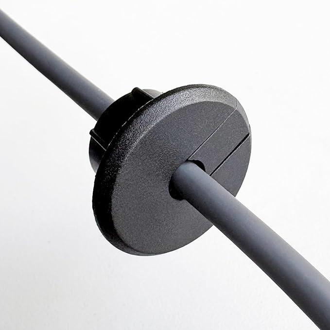Sactulaz Wall Bushing Grommet for Starlink Dishy Router Ethernet adapter Cable, Starlink Cable Routing Kit Feed-Through for 1 inch Wall Hole and Furnitures Wire Hole (Black, 3 Pack)