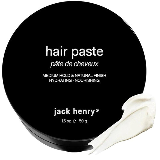 Jack Henry Hair Paste for Men - Natural Finish, Light Hold, Subtle Shine - Natural Plant Based Formula for All Hair Types - Petroleum Free for Non-Greasy Hair Texture - Unscented (1.69 oz)