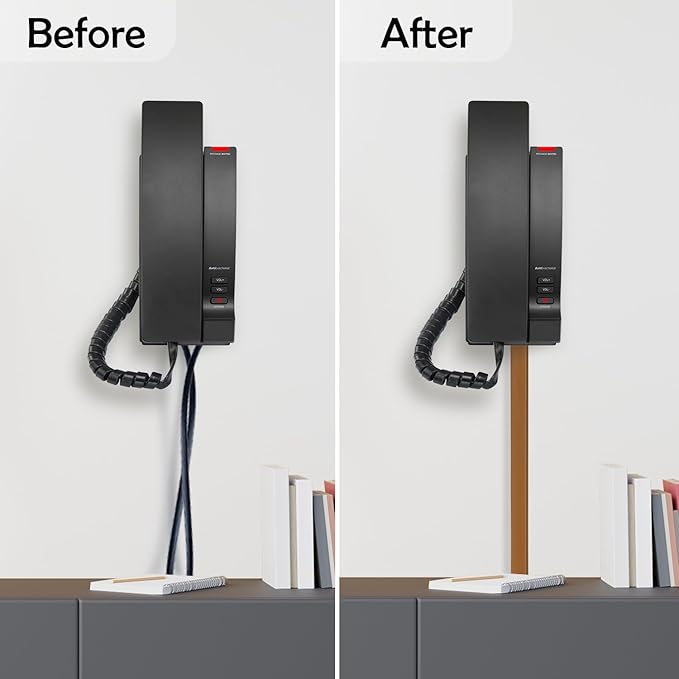 TV Cord Hider – Flexible Wall Cord Cover Slim Design Silicone Cable Raceway - Self Adhesive, Cut to Size Design for Hiding Wires on Wall - Clean Home Setup Cable Concealment (Brown, 6 Feet)