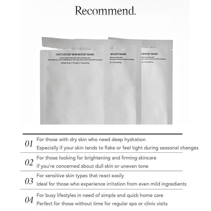 A'Prep Cactus EGF Skin Boost Mask (5 Sheets) – Hydrating & Nourishing Sheet Mask with Jeju Cactus Extract & EGF | Vegan-Certified for Sensitive Skin | Korean Skincare