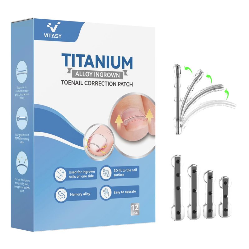 12Pcs Ingrown Toenail Corrector Strips for Curved Toenail Quick Relief,4 Multi-Sizes Ingrown Toenail Treatment Relief Tools Kit for Home Use