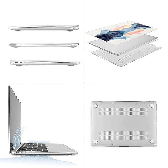 COTAIL Compatible with MacBook Air 13.3 13.6 Inch Case 2022 2021 2020 2019 Plastic Hard Shell Case Cover,13.3 Pro(A1706/A1708/A1989/A2159/A2289/A2338), Mountains and Water