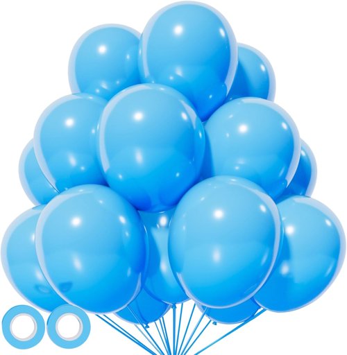 Light Blue Latex Balloons by [Brand Name] - 110 Pack of 12-Inch Balloons for Birthday & Wedding Celebrations
