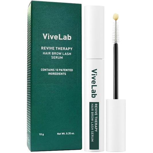 ViveLab Lash Enhancing Serum - Multi-Peptide & Biotin Infused Formula for Longer, Thicker, Fuller Looking Lashes & Brows - Clinically Proven, Vegan & Cruelty-Free