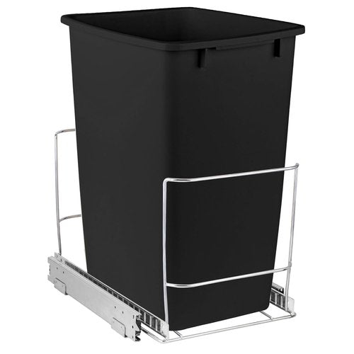 HOLDN’ STORAGE Pull Out Trash Can - 7 Gallon Heavy Duty Under Cabinet Solution | Chrome Finish, Lifetime Warranty